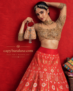 Embellished Beaded Rust Potli bag