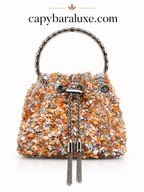Embellished Beaded Rust Potli bag
