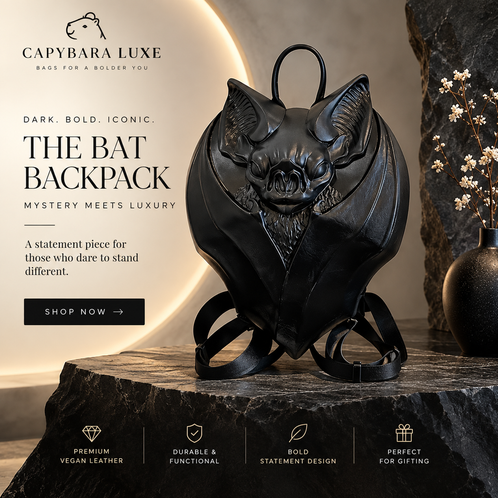 Luxe Sculpted Bat Backpack