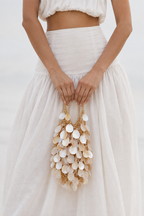 White Shell Tassel Bag Charm
