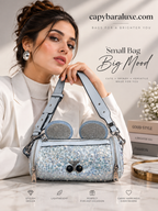 Blue Sequin Mini Shoulder Bag