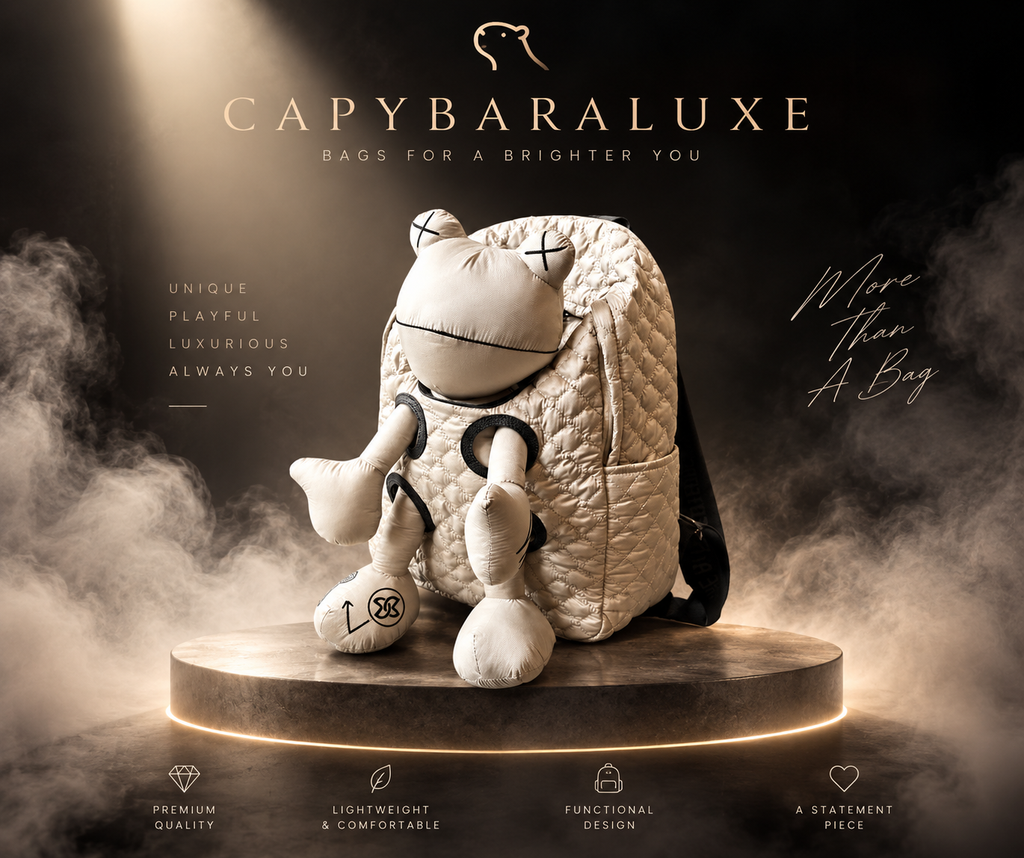 Capybara Quilted Character Backpack