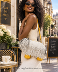 Yellow Fringe Pup Bag