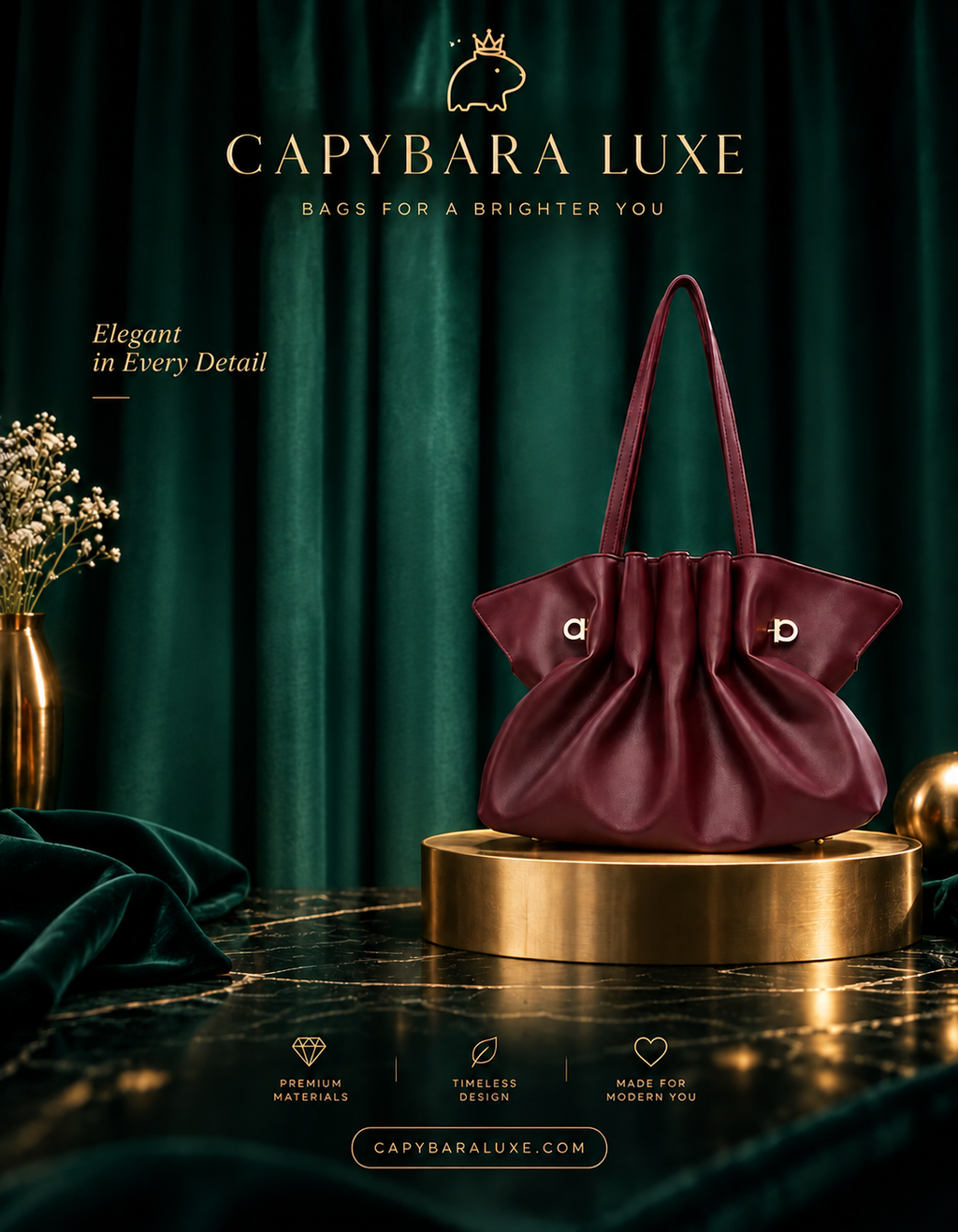Burgundy Tote Bag