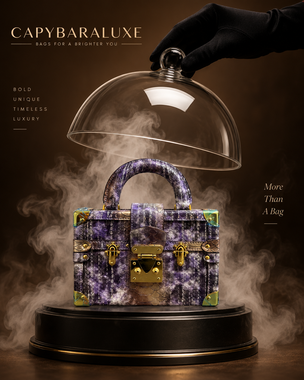 Purple Luxury Croco  Handbag
