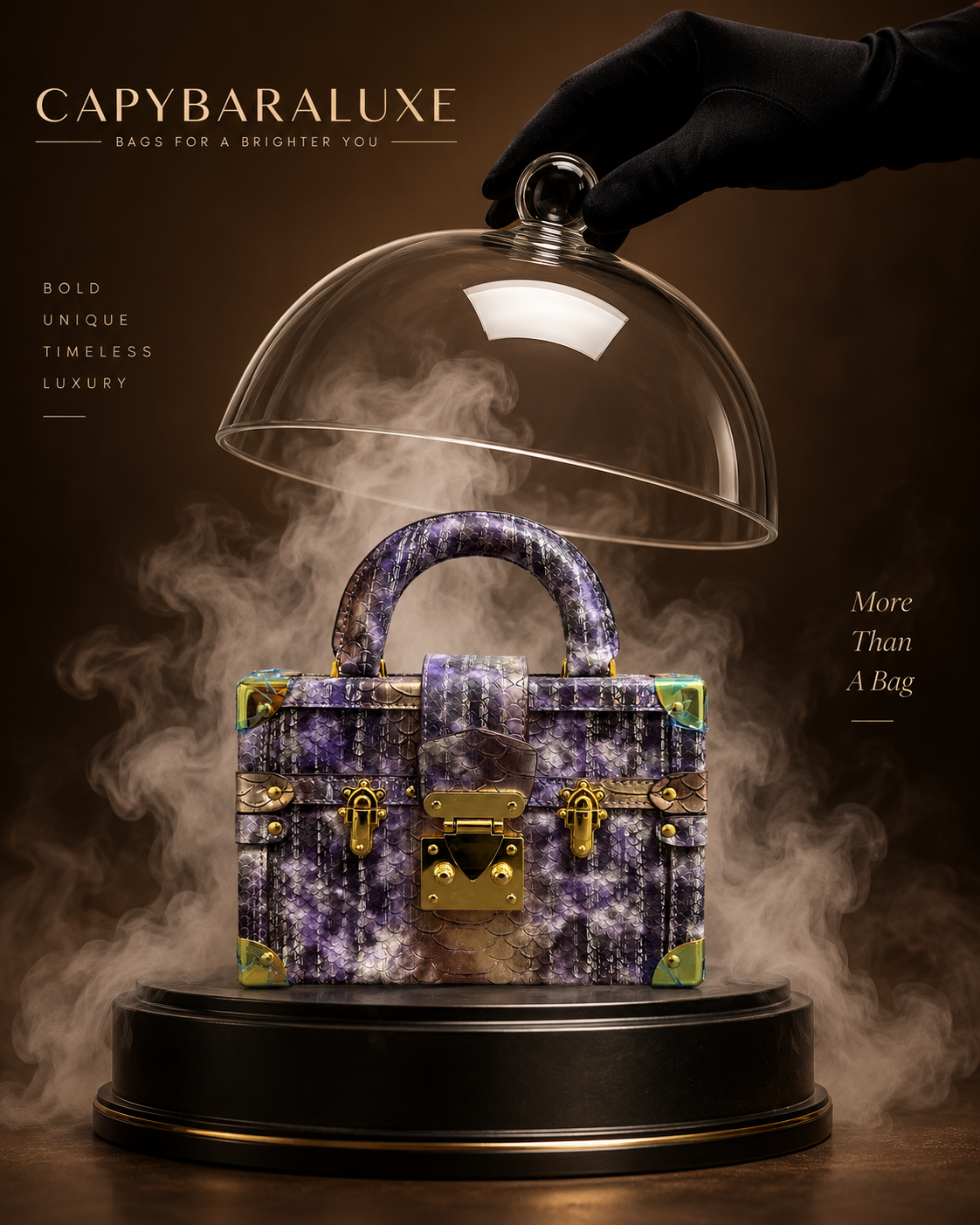 Purple Luxury Croco  Handbag