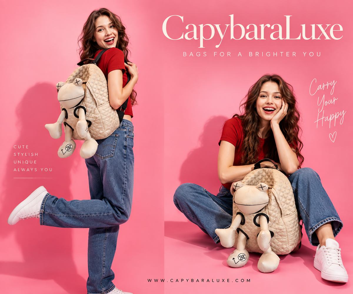 Capybara Quilted Character Backpack
