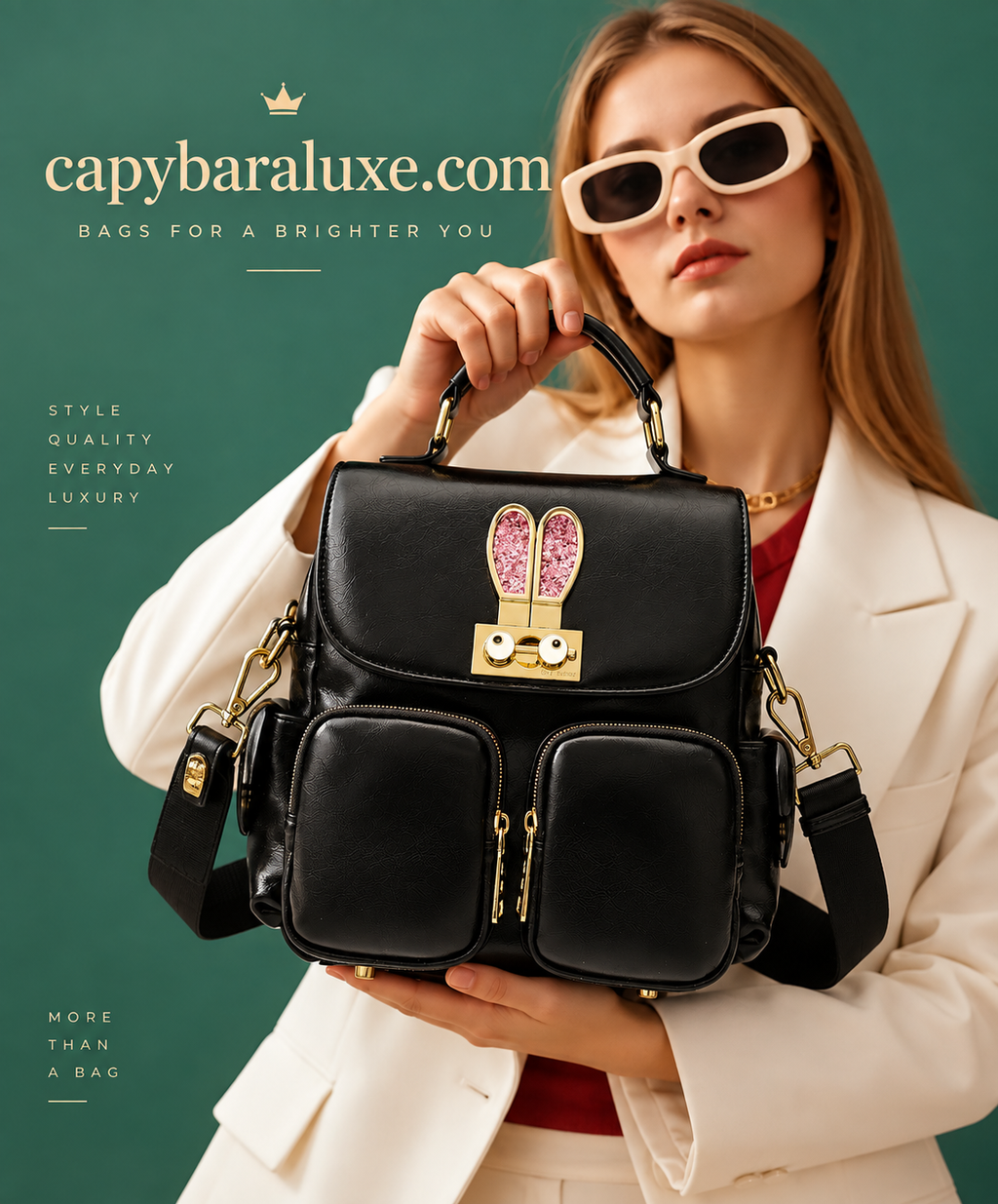 Black Bunny Backpack