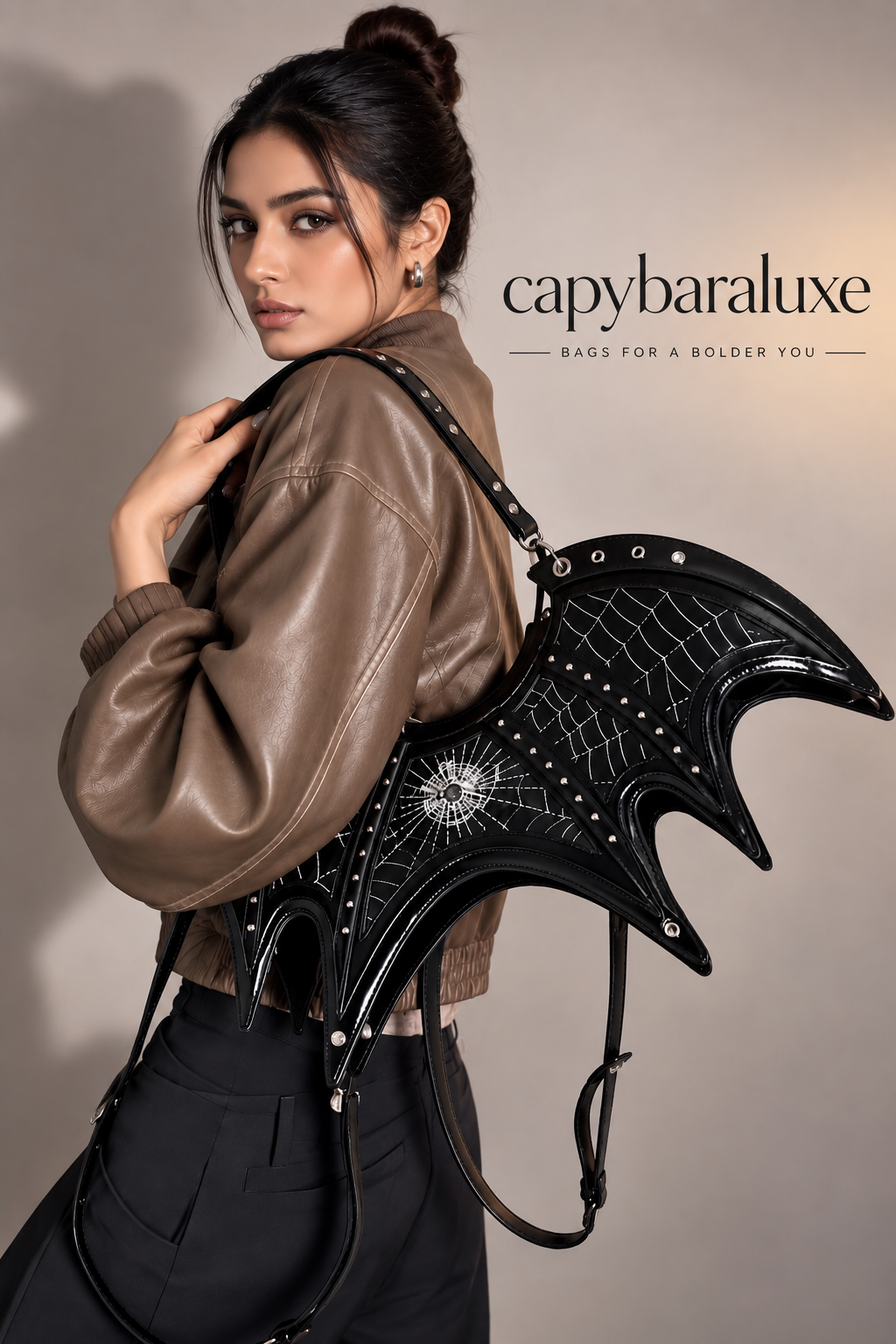 Luxe Spiderweb Bat Wing Backpack