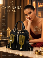 Luxe Black & Gold Statement Backpack