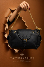 Luxe Black Chain Shoulder Bag