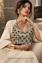 Capybara Luxe Crystal Embellished Statement Handbag