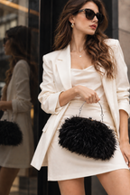 Black Luxury Fur Clutch Bag