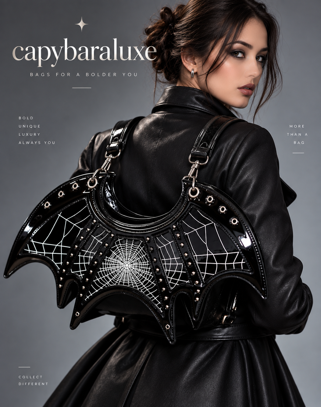 Luxe Spiderweb Bat Wing Backpack