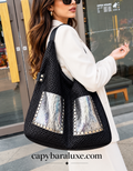 Silver Sparkle Luxe Tote Bag