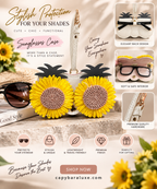 Sunflower Sunglasses Case