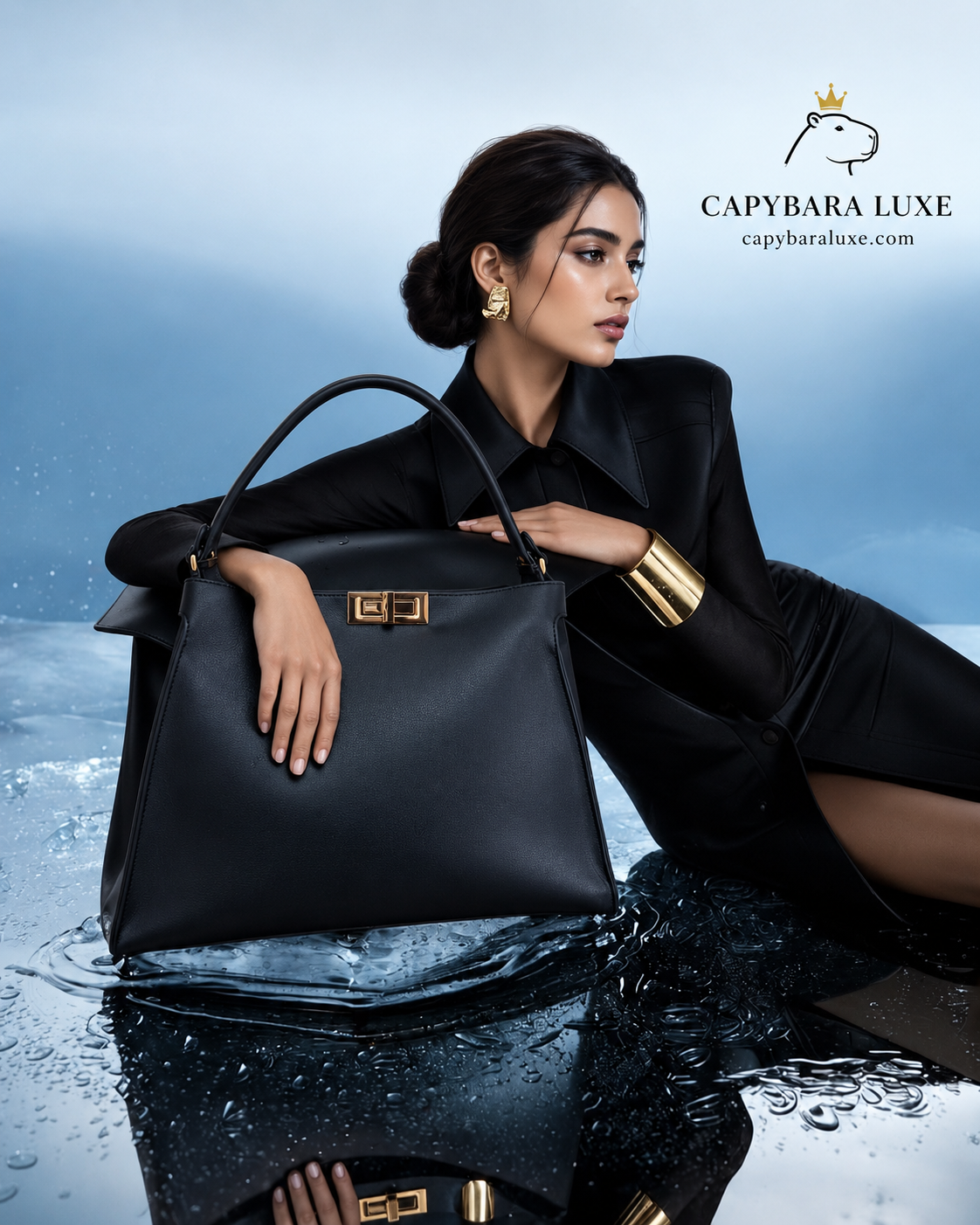 Timeless Black Luxe Handbag – Premium Women’s Shoulder Bag