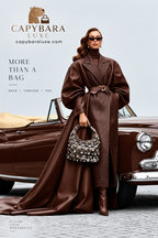 Capybara Luxe Silver Crystal Embellished Statement Handbag