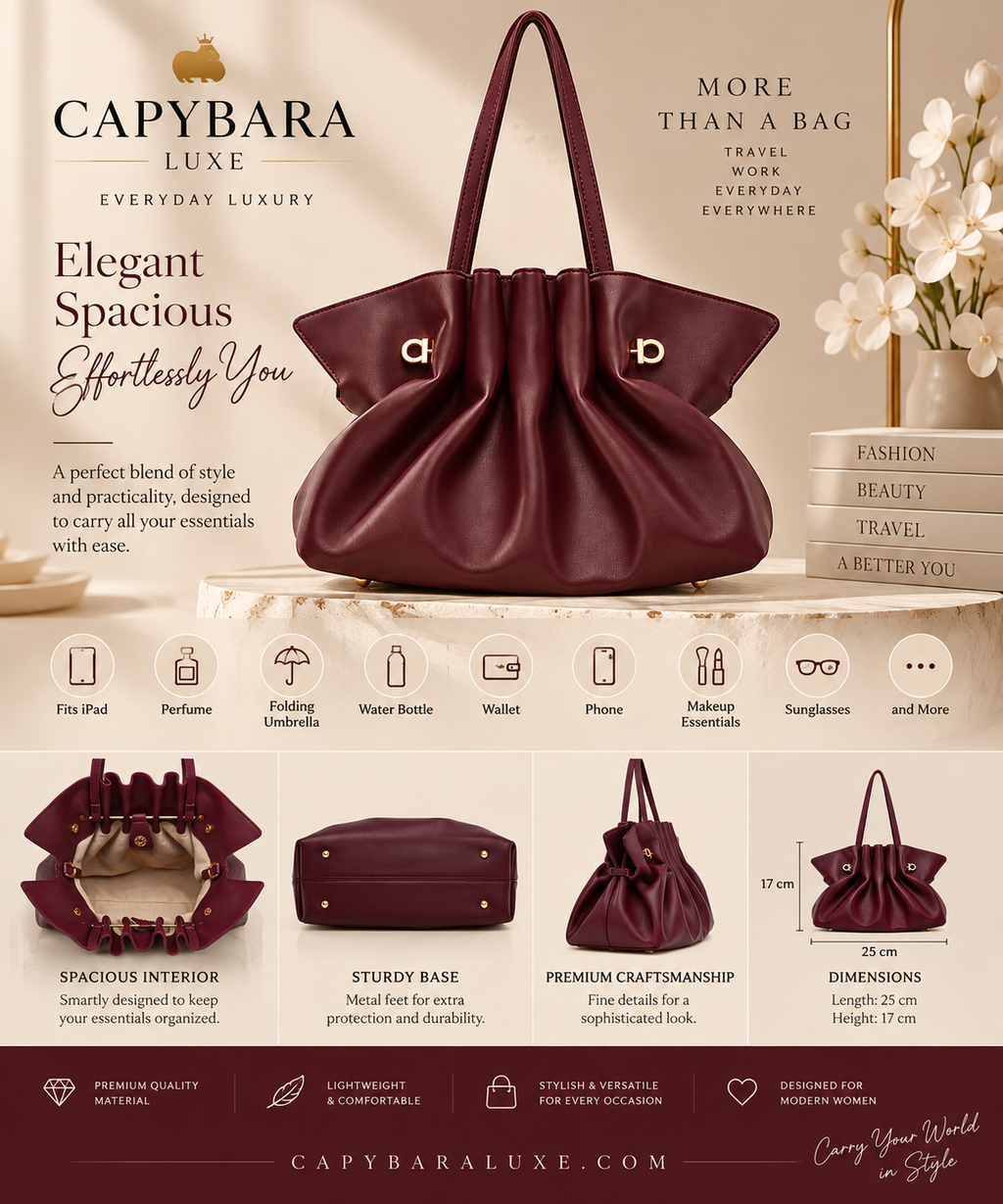 Burgundy Tote Bag