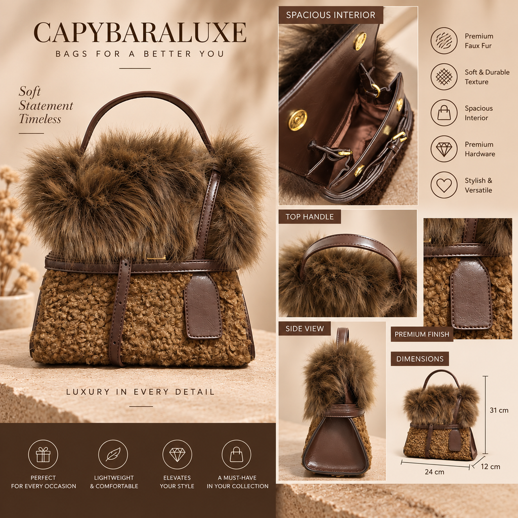 Coffee Fur Premium HandBag