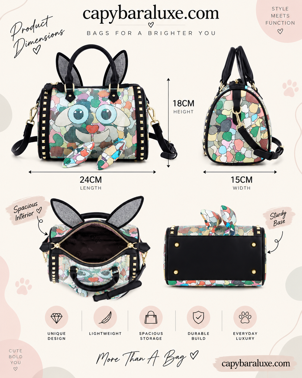 Multicolor Owl Tote Bag