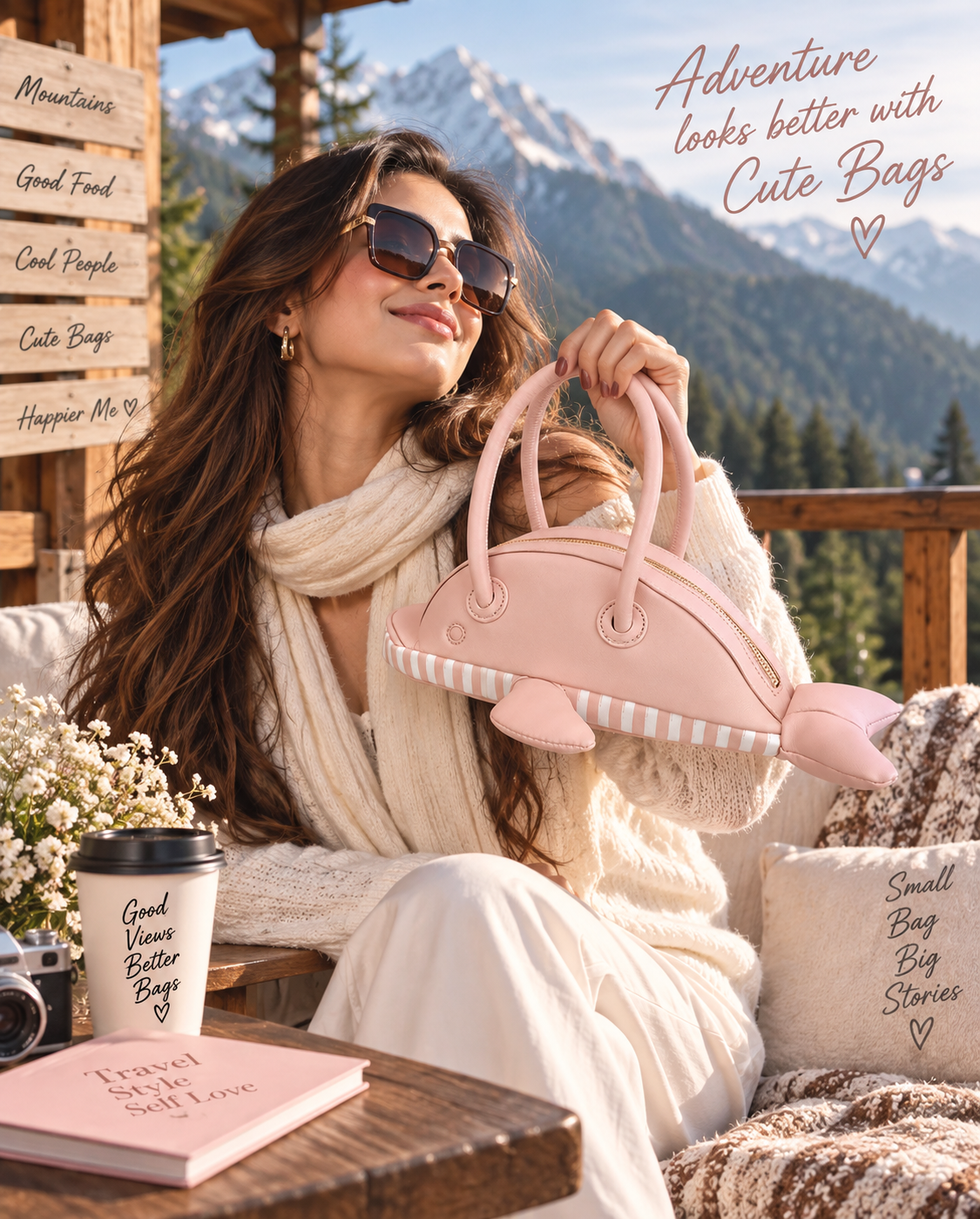 Pink Dolphin Handbag