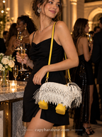 Yellow Fringe Pup Bag