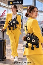 Studded Eye Shoulder & Chest black  Bag