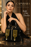 Luxe Black & Gold Statement Backpack