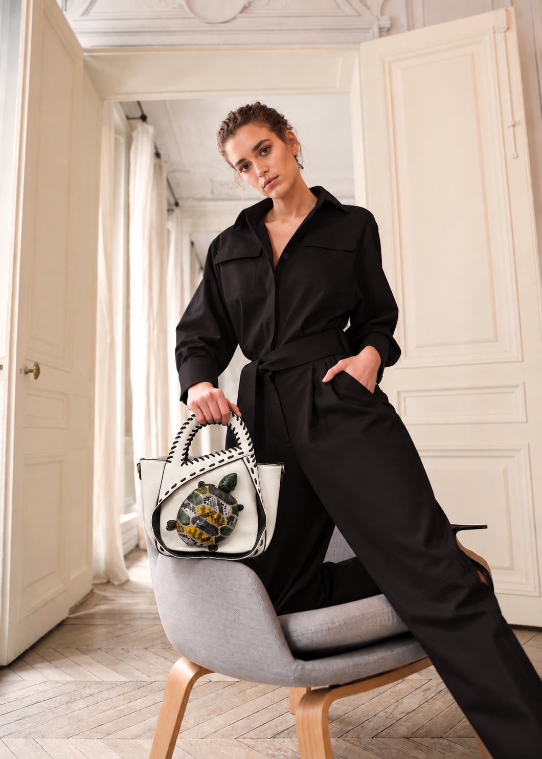 Luxe Turtle Statement Tote Bag