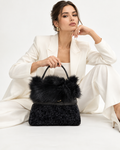 Black Fur Premium HandBag