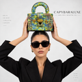 Green Luxury Croco Texture Handbag