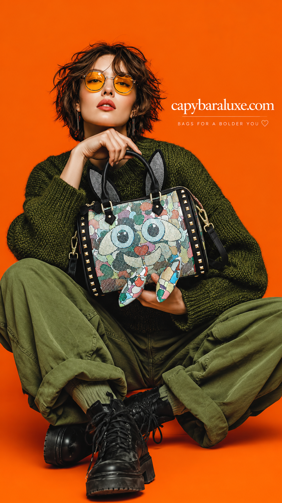 Multicolor Owl Tote Bag