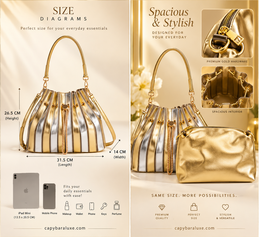 Golden Tote Bag