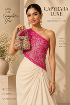 Embellished Beaded Rust Potli bag