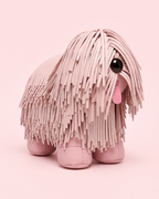 Pink  fringe Pup Bag