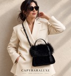 Black Fur Premium HandBag