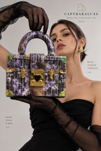 Purple Luxury Croco  Handbag