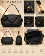 Luxe Black Chain Shoulder Bag
