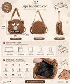 Brown Plush Owl Shoulder Bag