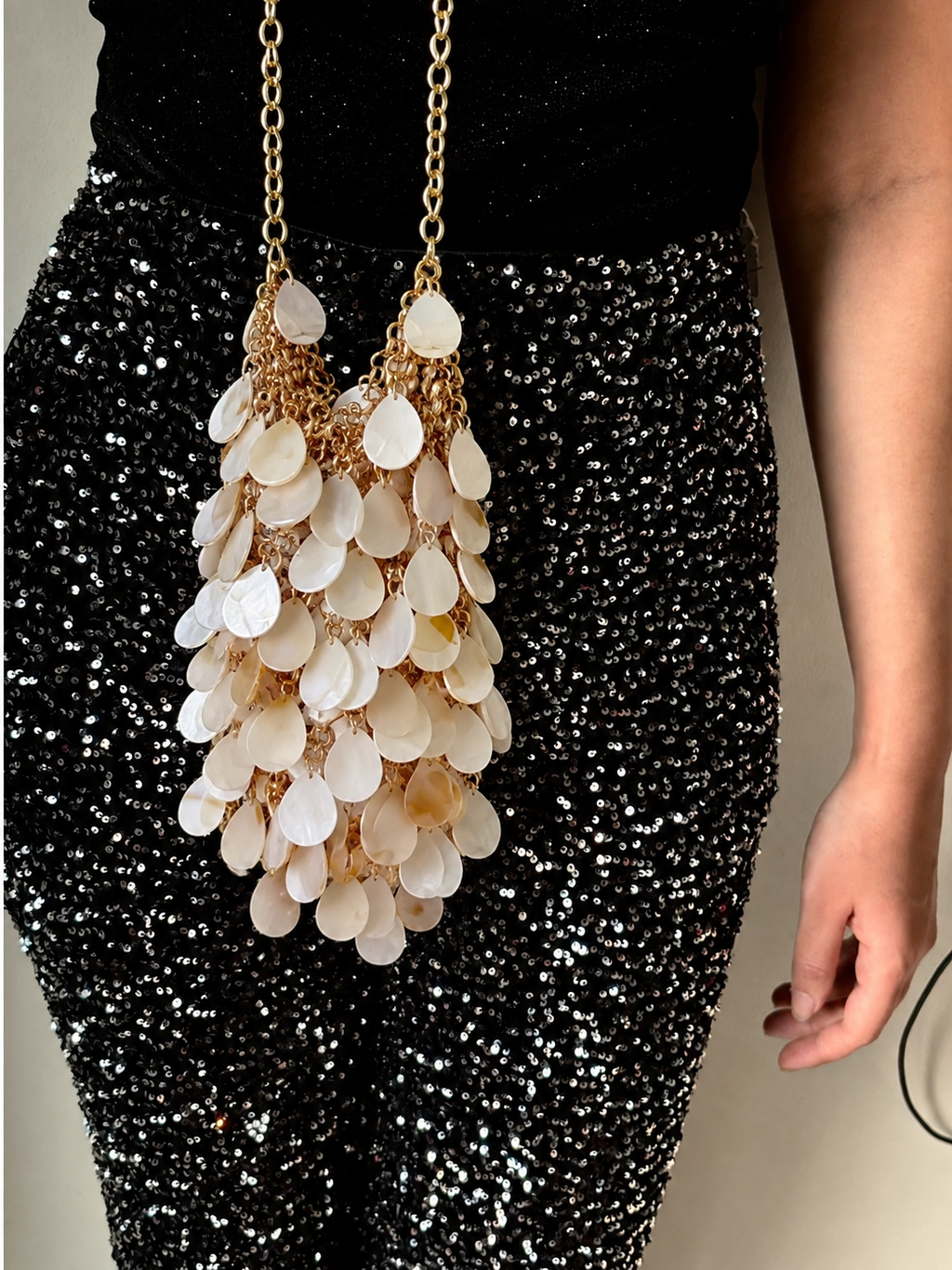 White Shell Tassel Bag Charm