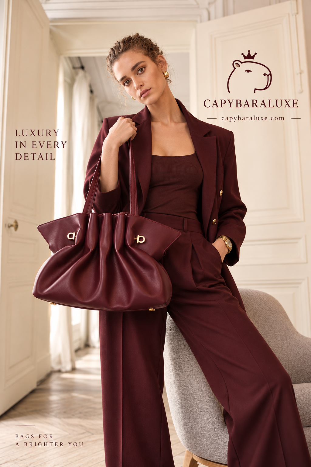Burgundy Tote Bag