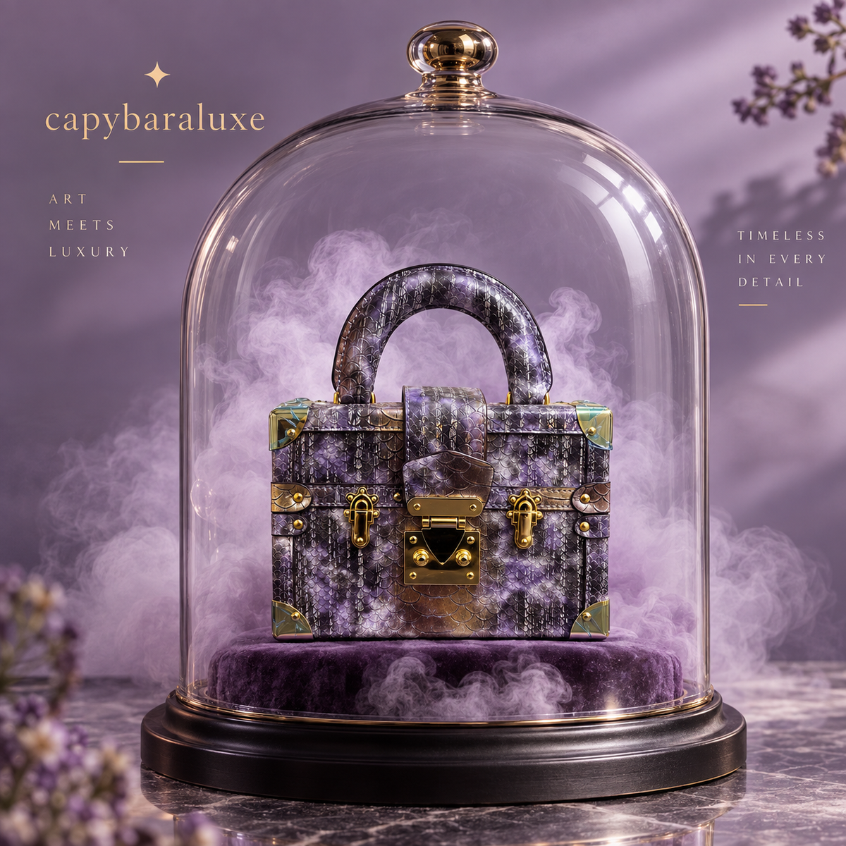 Purple Luxury Croco  Handbag
