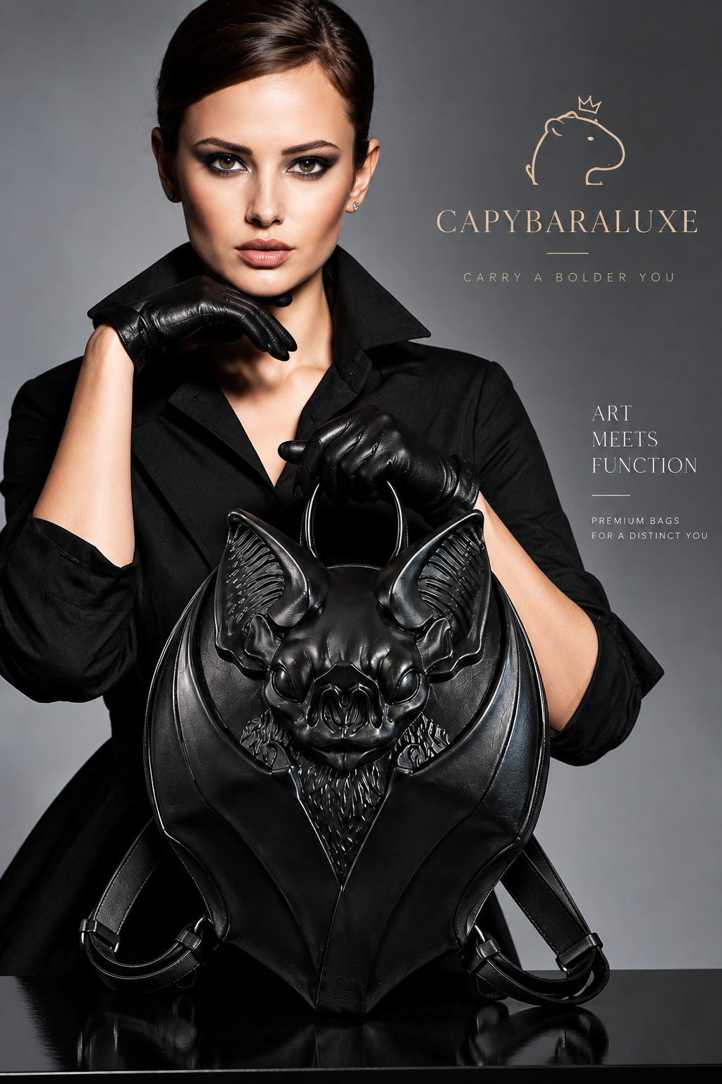 Luxe Sculpted Bat Backpack