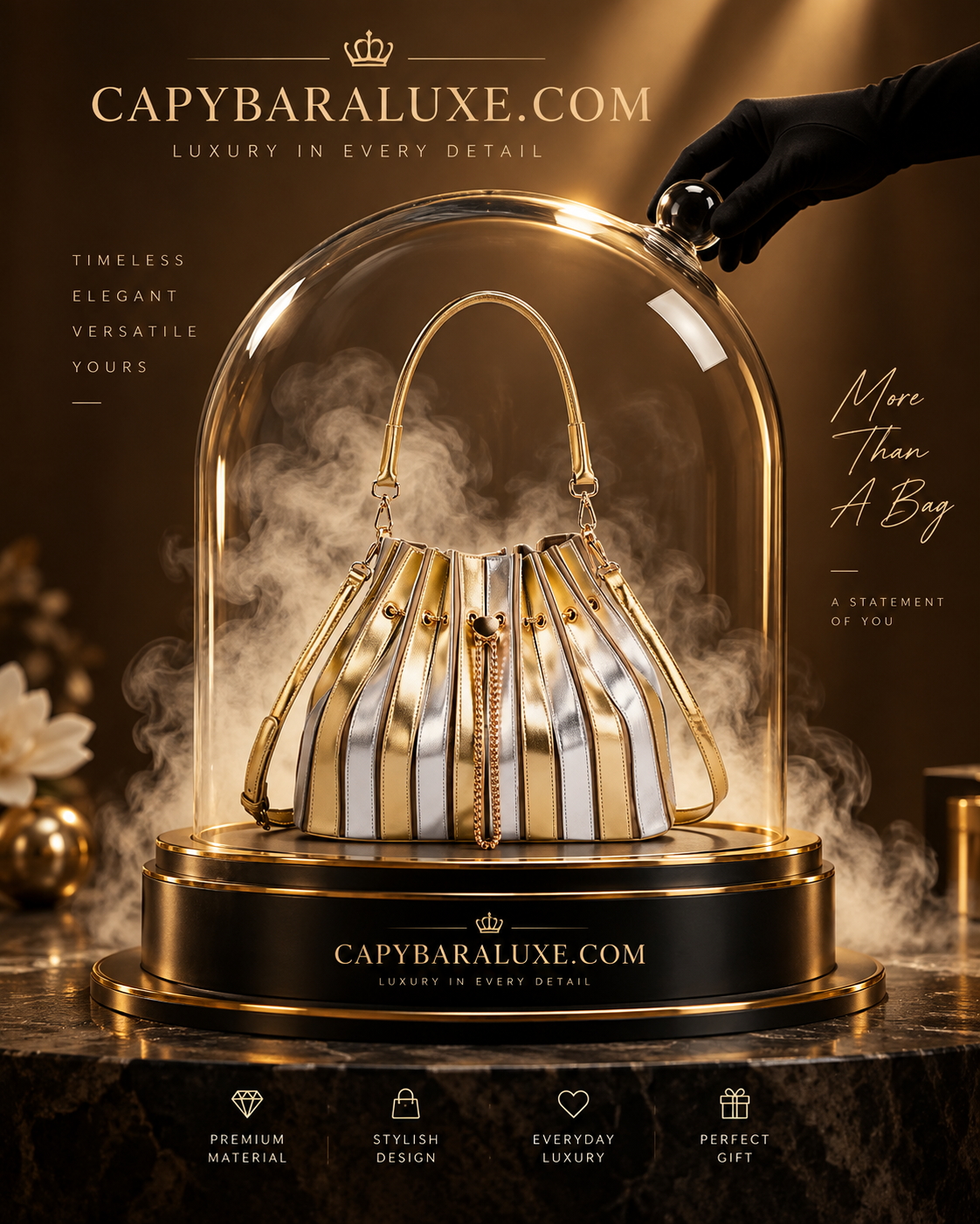 Golden Tote Bag