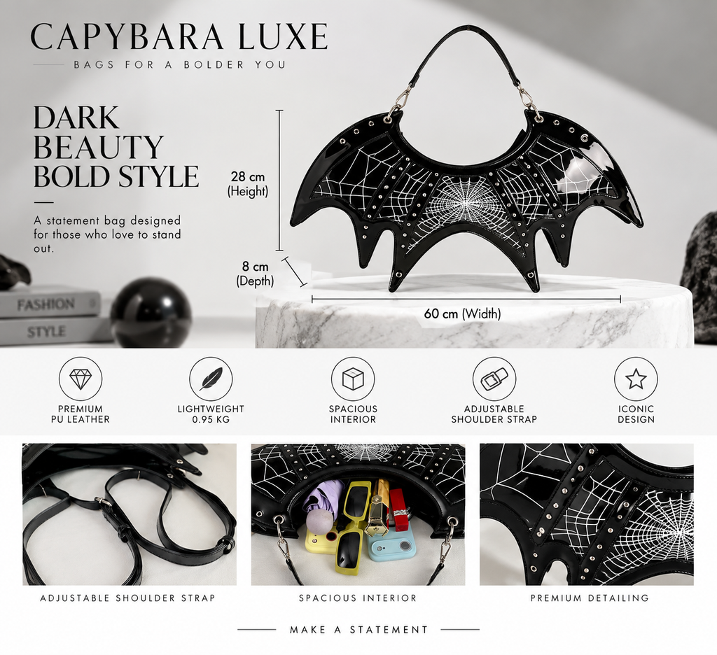 Luxe Spiderweb Bat Wing Backpack