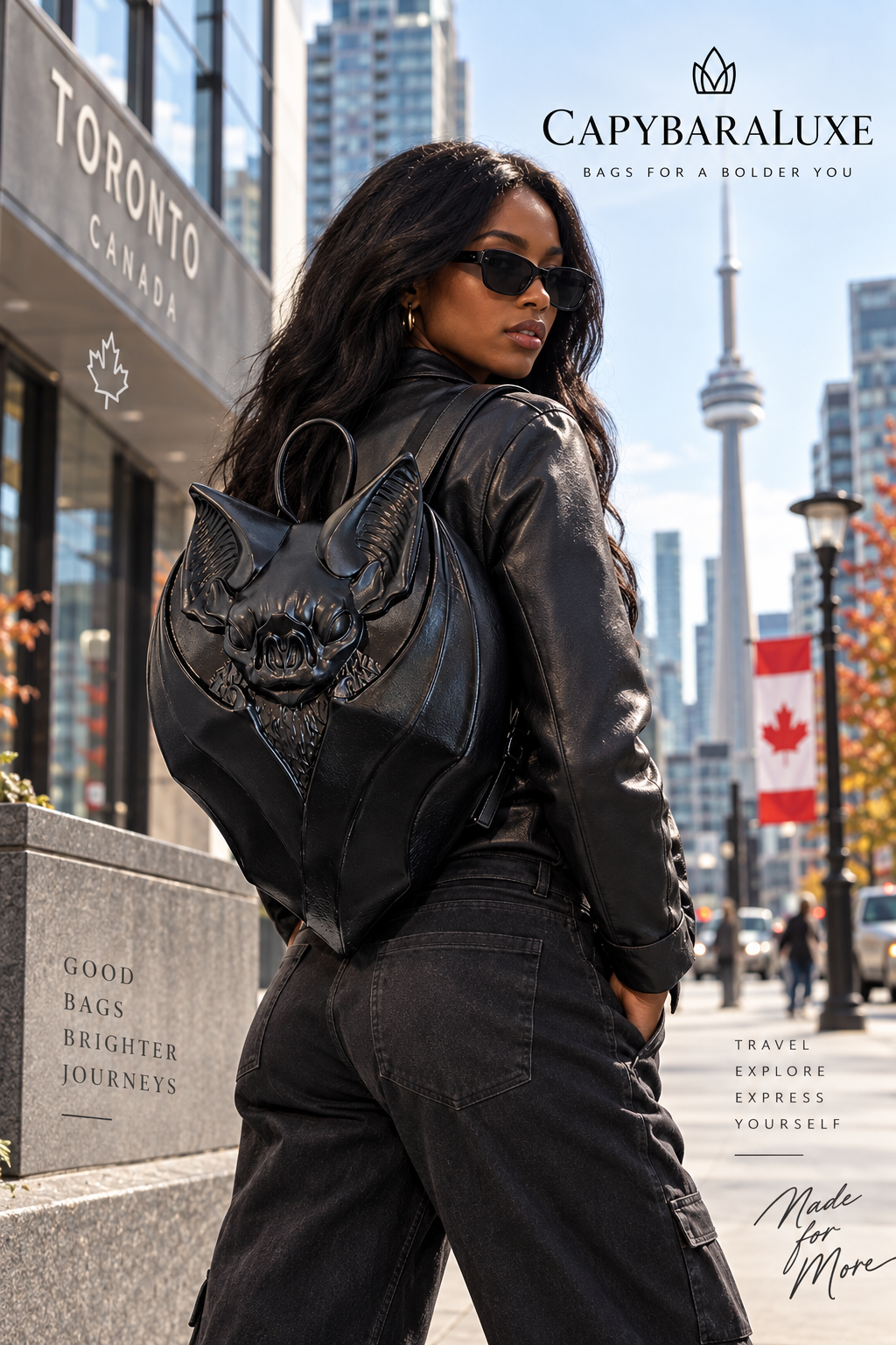 Luxe Sculpted Bat Backpack