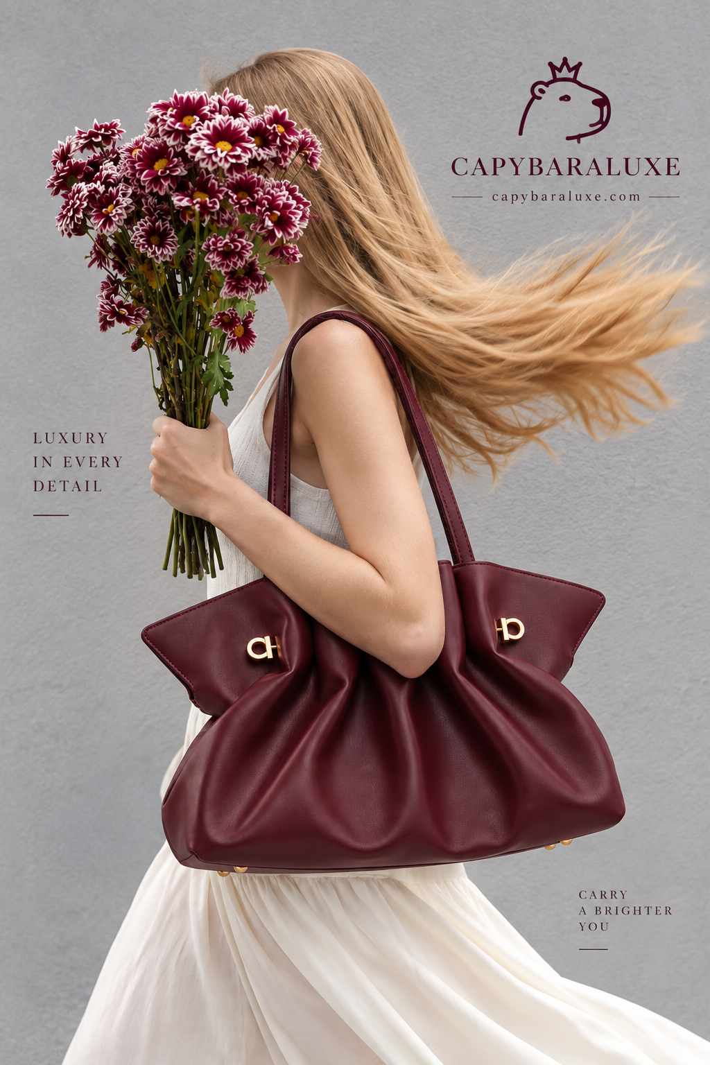 Burgundy Tote Bag