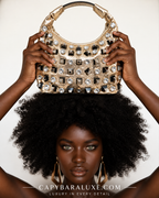 Capybara Luxe Crystal Embellished Statement Handbag