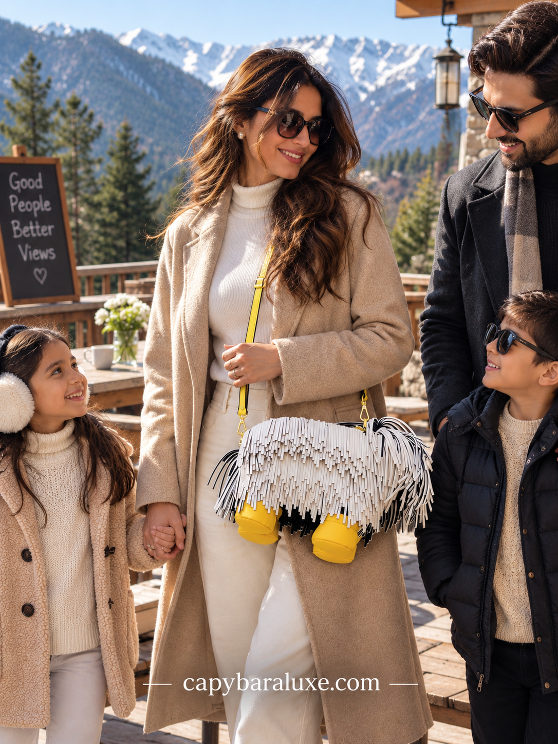 Yellow Fringe Pup Bag